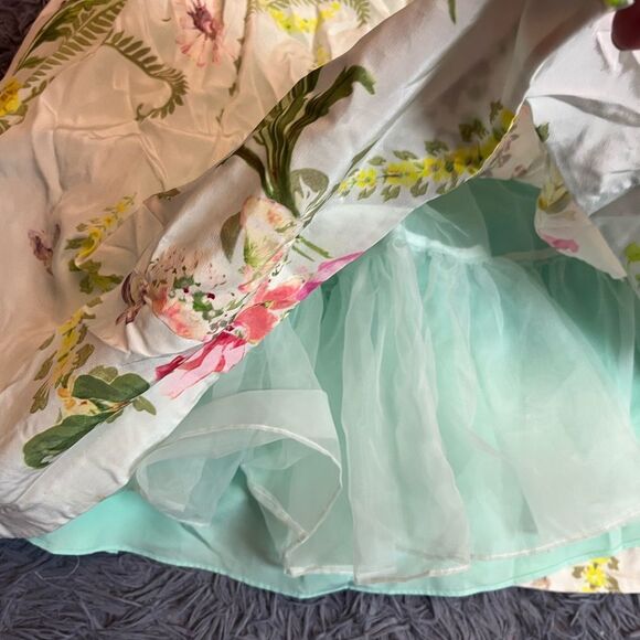 Ted Baker Summer Garden Party Floral Silk Dress Size 6 - Picture 3 of 7